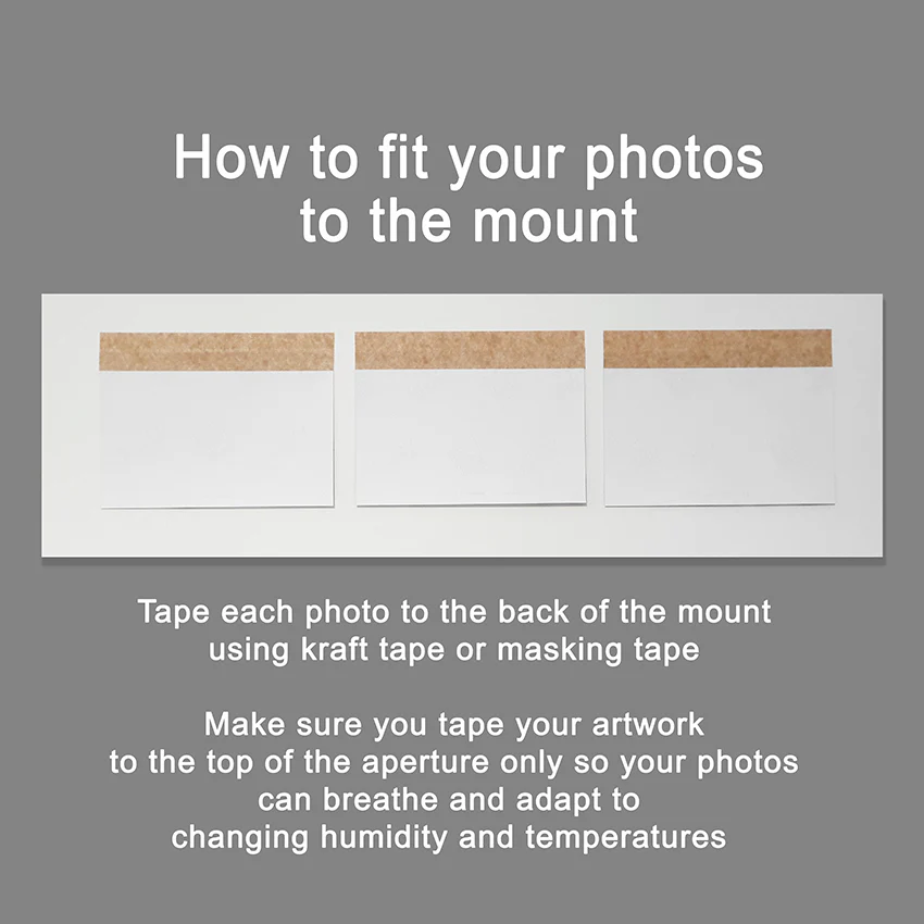 Instax Photo Frame for 25 Photos - Black Frame - White Mount with Black Core - Image 6