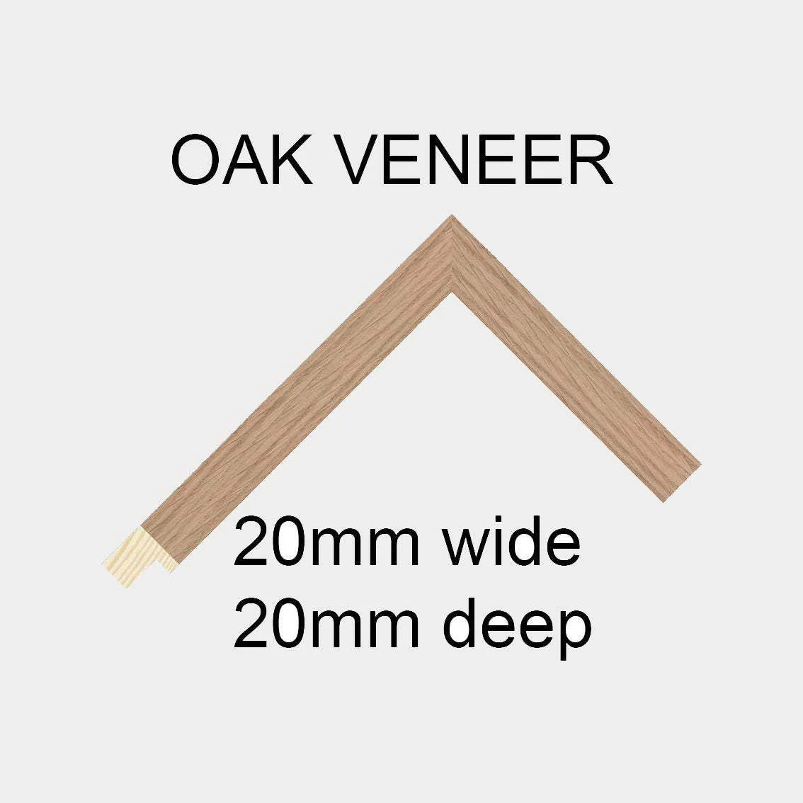 Multi Aperture Photo Frame for 25 mini photos 2"x3" photos in a 20mm Oak Veneer Frame - Image 3